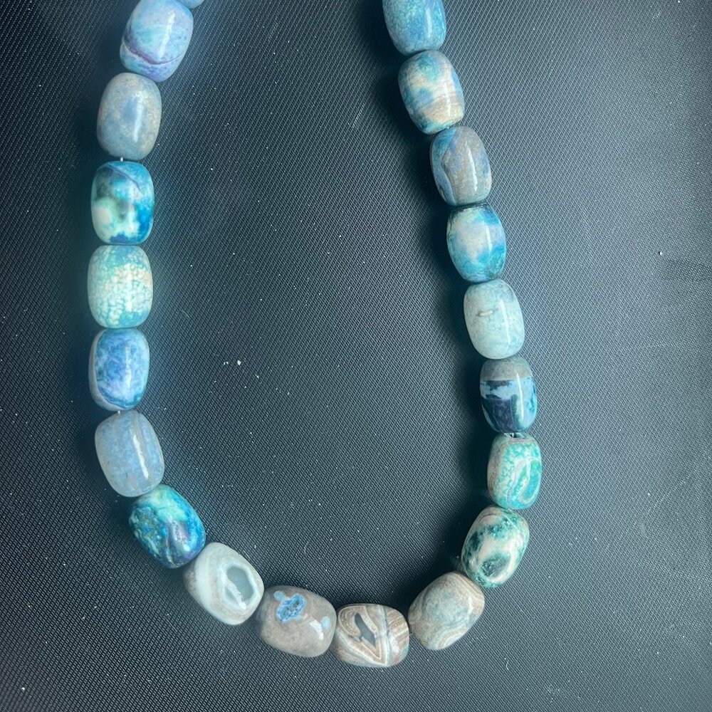Necklace with stainless steel clasp